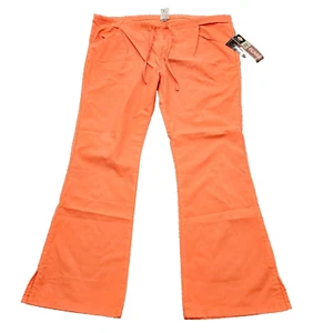Dickies Scrub pants mens large Easy Clare Flare orange Medical Uniform pull-on - Picture 1 of 13