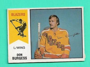 (1) DON BURGESS 1974-75 O-PEE-CHEE WHA # 32 BLAZERS ROOKIE FAIR CARD (V6492)  