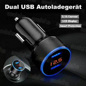 Zigarettenanzünder 20W 2 USB Ladegerät KFZ LKW Auto Ladeadapter Handy - Bild 1 von 12