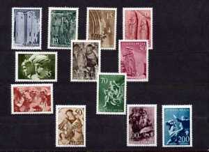 YUGOSLAVIA 1956 ART MNH To 200d (12 Items) (Raz 805)