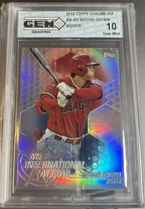 2018 Topps Chrome Shohei Ohtani REFRACTOR Rookie Card RC GEM 10 IA-SO - Picture 1 of 2