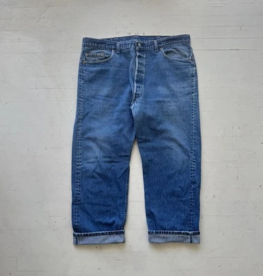 Vintage Levi’s 501xx Selvedge Faded Jeans 38x29 Made In USA 80s Redline - Image 1 of 4