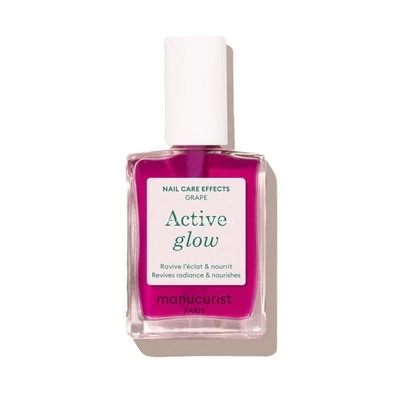 Manucurist Green Vegan-Friendly Nail Treatment - Active Glow - Grape 15ml
