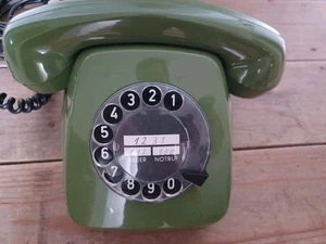 Vintage-Telefon ★★ POST FeTAp 611-2a (grün) TOP ZUSTAND ★★ TAE-STECKER 70´ Kult - Afbeelding 1 van 8