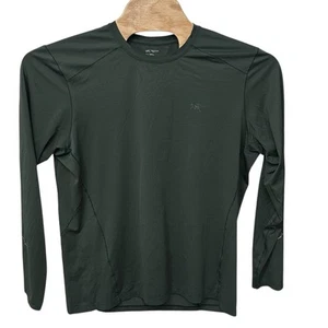 Arcteryx Motus Baselayer camicia girocollo manica lunga uomo taglia large verde - Foto 1 di 8