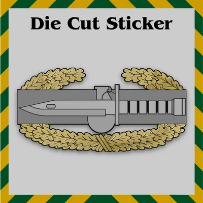 Adhesivo Insignia de Acción de Combate Maestro del Ejército, Calcomanía de Vinilo Impermeable Veterano de Combate Foto 1 de 3