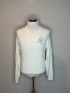 Suéter University North Carolina Tar Heels UNC Vintage Blanco Cuello en V Talla L - Imagen 1 de 7