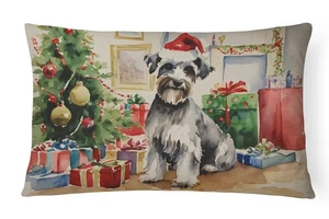 Schnauzer Weihnachten Canvas Stoff Dekokissen DAC1375PW1216 - Bild 1 von 3