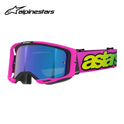 Alpinestars Vision 8 Vista Goggles - Pink/Yellow - Blue Mirror Lens Foto 1 de 4