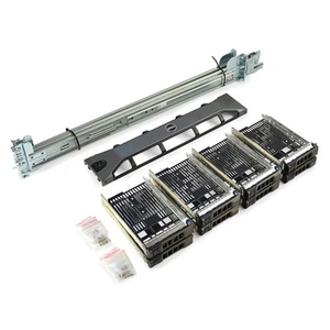Dell R520 / R720 / R730 8B LFF Upgrade Kit Sliding Rails + Bezel + 3.5'' Caddies - Picture 1 of 4