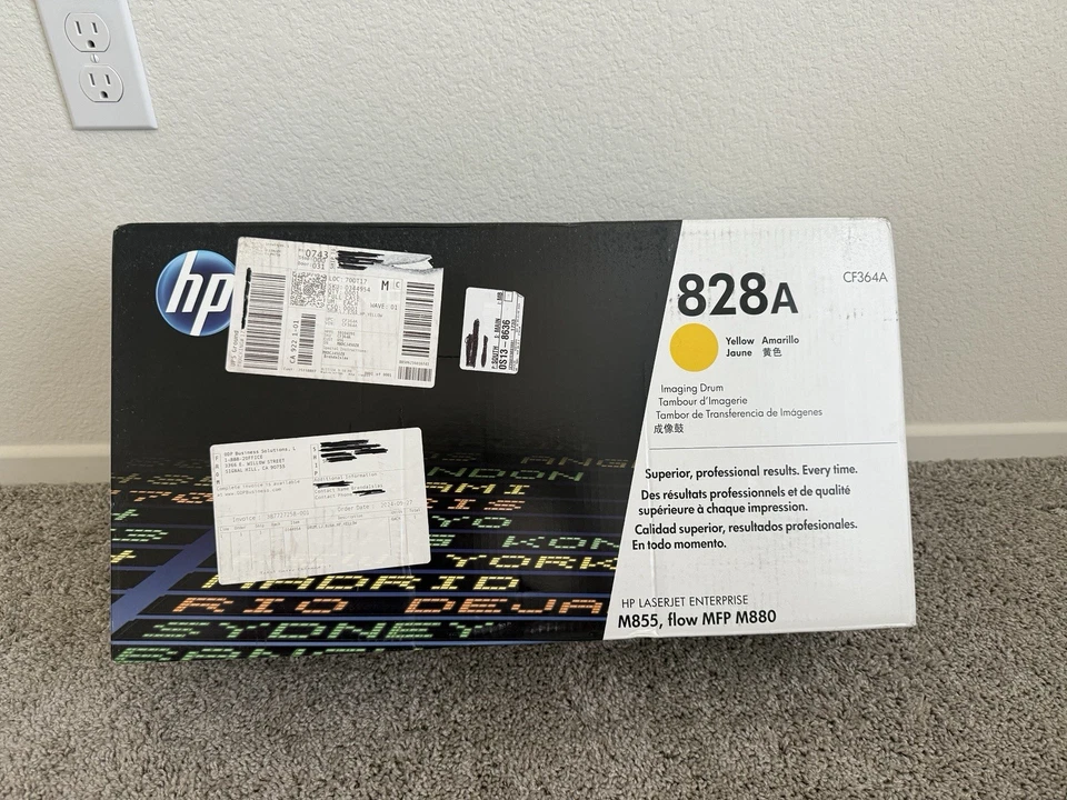 HP 828A Yellow Toner Cartridge - CF364A Brand New, Factory Sealed - Image 1 of 1