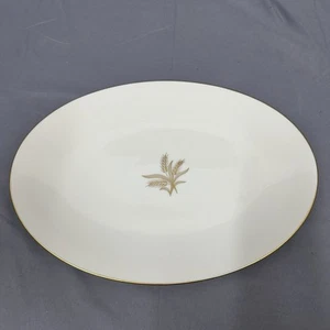 "Plato para servir vintage Lenox Wheat R-442 mediano ovalado 16"" cocina de granja" - Imagen 1 de 9