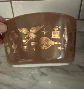 VINTAGE Pyrex frühe amerikanische Gold auf braun 473 1 Quart Auflaufform - ohne Deckel - Bild 1 von 15