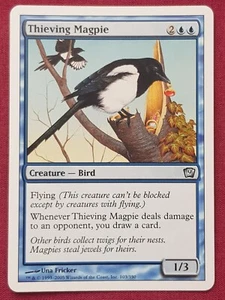 Magic The Gathering 9TH EDITION THIEVING MAGPIE blue card MTG - Picture 1 of 2