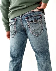 Pantalones de mezclilla True Religion $299 para hombre Ricky relajados rectos Super T - 107156 talla 29x32 - Imagen 1 de 4