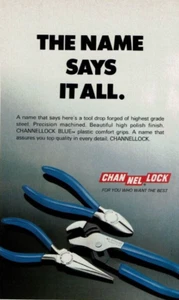 Pubblicità Stampa Vintage 1988 Il Nome Dice Tutto Channellock Pinze Blu Strumenti - Foto 1 di 2