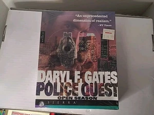 SEALED Daryl F. Gates Police Quest: Open Season Sierra PC CD-ROM DOS 5.0 Big Box - Picture 1 of 11