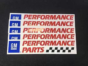 GM Performance Parts Original Racing Stickers 5 Pack size 18x 3 3/4 - Picture 1 of 3