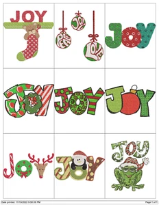 COLECCIÓN ALEGRÍA NAVIDAD DISEÑOS DE MÁQUINA DE BORDAR PES HUS JEF VIP EXP USB - Imagen 1 de 10