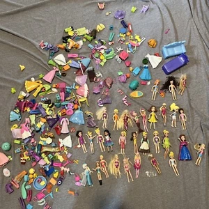 Polly Pocket Puppe Konvolut diverses Zubehör Figuren Teile Kleidung 250+ Prinzessin - Bild 1 von 8