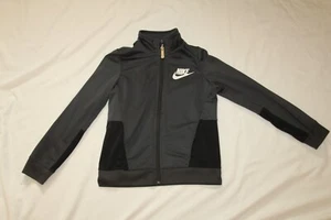 NIKE KIDS 7/L DARK GRAY FULL ZIP LIGHTWEIGHT JACKET - Picture 1 of 5