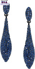 Sweetv Crystal Chandelier Earrings For Women Brides, Rhinestone Silver Black Dan