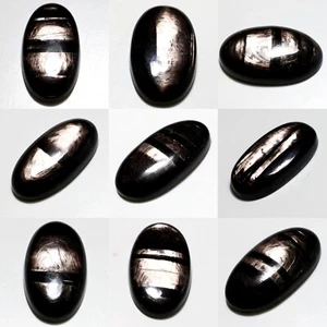 Hochwertiger natürlicher Silber Feuer Magischer Hypersten Oval Cabochon Edelstein - Bild 1 von 10