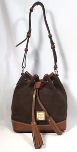 NEU Dooney & Bourke kleine Kordelzugtasche aus Wildleder BRAUN - Bild 1 von 9