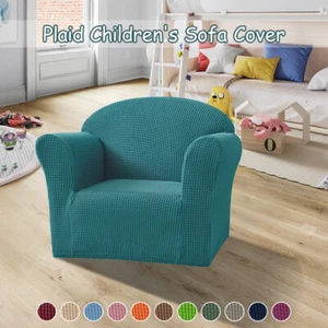 Elastic Pollar Fleece Kids Small Tub Chair Armchair Sofa Cover Protect Slipcover - Imagen 1 de 38