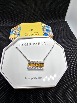 BP Noviembre Collar Laboratorio Creado Naranja Topacio RBP 4377 Foto 1 de 4