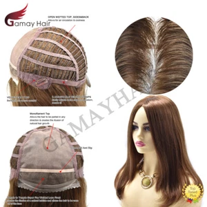 Hand Tied Mono Top Lace Front Women Wig Natural Looking Premium Synthetic Hair - Picture 1 of 19