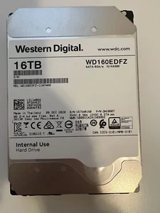 Western Digital WD160EDFZ-11AFWA0 16TB SATA 3 HDD Hard Drive - Afbeelding 1 van 3
