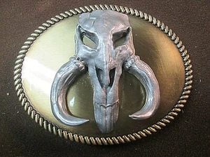 the mandalorian mythosaur  skull star wars biker belt buckle - Picture 1 of 5