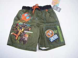 NWT Disney Store Boys Swim Trunks Size 4 Star Wars Jedi Use the Force Multicolor - Picture 1 of 4