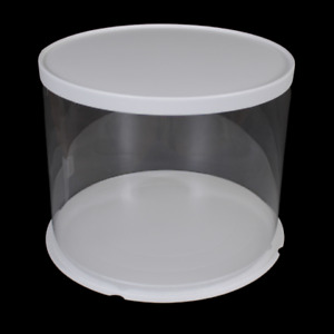 Tortenbox 31,5cm x 31,5cm x 25cm transparent rund