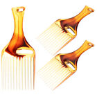  3 Pcs Retro Amber Oil Hair Comb Insert Hairdressing Men's Styling Tools 3pcs