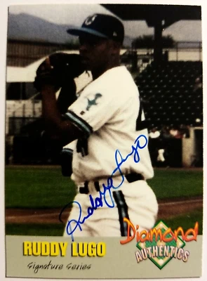 Ruddy Lugo Milwaukee  Brewers 2000 Authentic #20 Autographed Baseball Card - Image 1 of 2