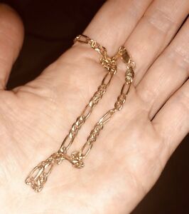 10K gold chain • bracelet • ankle bracelet • 10-7/8 inch • 7gm 