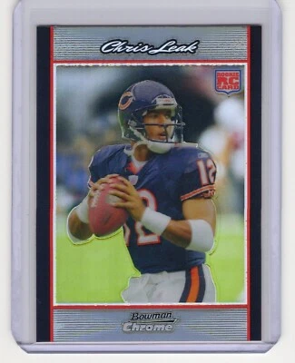 2007 Bowman Chrome Refractor CHRIS LEAK #BC64 RC CHICAGO BEARS 🏈 - Image 1 of 2