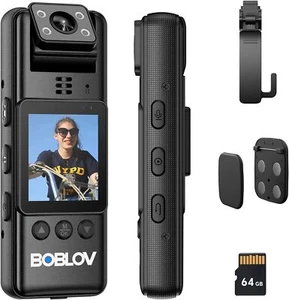 BOBLOV 60PCS 128G Wearable Body Camera HD 1080P Video Recorder for Daily Records - Picture 1 of 9
