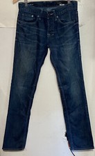 Mens WILLIAM RAST Mens Size 29 34 BUTTON FLY JACKSON SLIM darkwash jeans j262