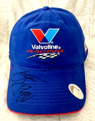 Sombrero de carreras Valvoline vintage Nascar autografiado #10 Scott Riggs Foto 1 de 4