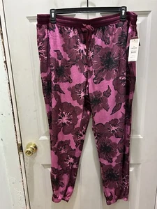 New!Secret Treasures Womens Velour Floral Sleep Jogger Pant. Size 2X(18W-20W). - Picture 1 of 3