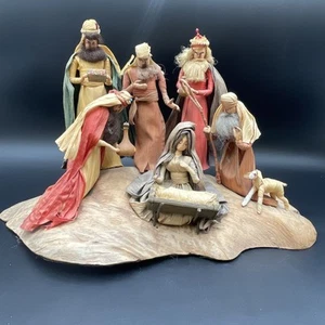 Peggy Kilgore Maishülse Weihnachten Krippe Set Feiertag Display Brookneal VA - Bild 1 von 10