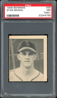1948 Bowman Stan Musial Card #36 HOF - Certified PSA 7 MC (Near Mint - NM) - Image 1 of 2