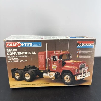 Kit Modelo 1/32 Convencional Vintage Monograma Snap Tite Mack Semi Completo Nuevo Foto 1 de 4