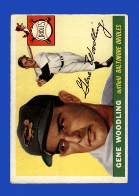 1955 Topps Set-Break #190 Gene Woodling en muy buen estado-en muy buen estado *GMCARDS* Foto 1 de 2