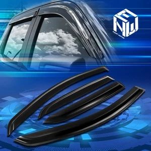 For 18-22 Ford Ecosport Glossy Smoked Black Window Visors Sun Rain Deflector - Picture 1 of 5