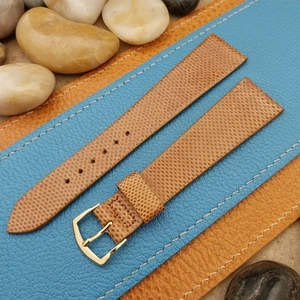 Correa de reloj Speidel USA marrón Karung serpiente larga nos vintage 22 mm  - Imagen 1 de 4