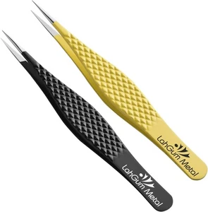 Superscharfe spitze Pinzette Precision Best 2 Stück, Farbe schwarz &amp; gelb  - Bild 1 von 2